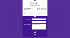 Desktop Screenshot of groupe-malesherbes.com