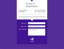 Tablet Screenshot of groupe-malesherbes.com